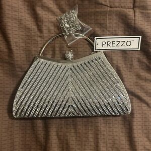 Prezzo Silver Glam hand bag  with chain